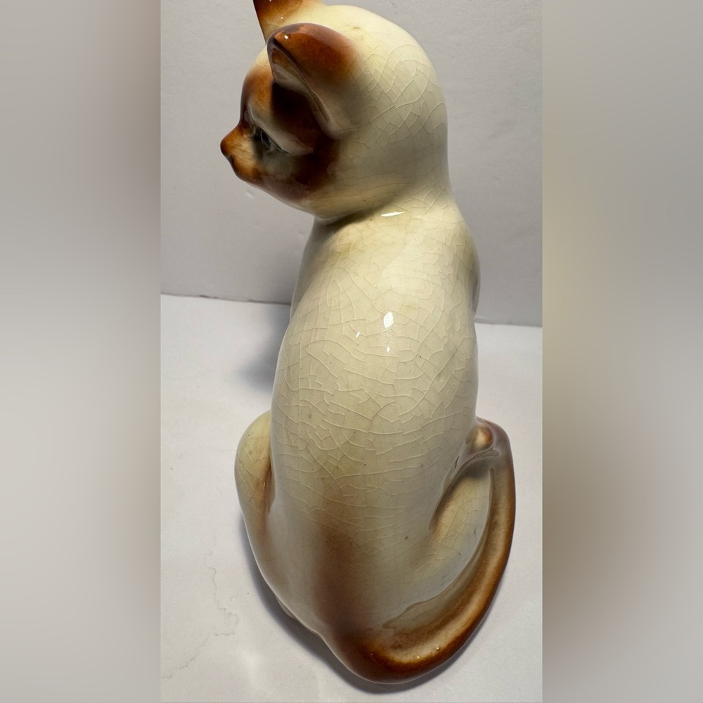 MCM Vintage Ceramic Standing Siamese Cat Figurine - Picture 6 of 16